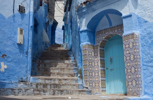 Chefchaouen, known for its blue-painted walls - Ben Sklar for The New York Times